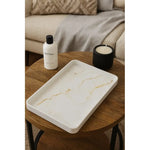 Bandeja De Melamina Con Grano De Madera Para Servir 35x23 Cm