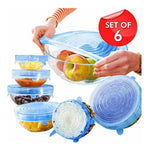 6 Tapas Silicona Extensible Anti Escurrimientos Sellado