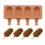Molde De Helado Silicona Paleta Reutilizables Color