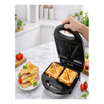 Sandwichera Eléctrica Raf 750w 2 Puestos Placas Fijas Negra Negro