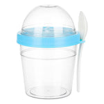 X2 Vaso Para Yogurt Frutas Y Cereales Con Cuchara 500ml Variados
