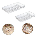 X2 Organizador Cubiertos Utensilios Servicios Cocina Cajones Transparente