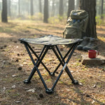 Taburete Plegable Silla Portátil Camping Piso De Acampar  Camuflaje