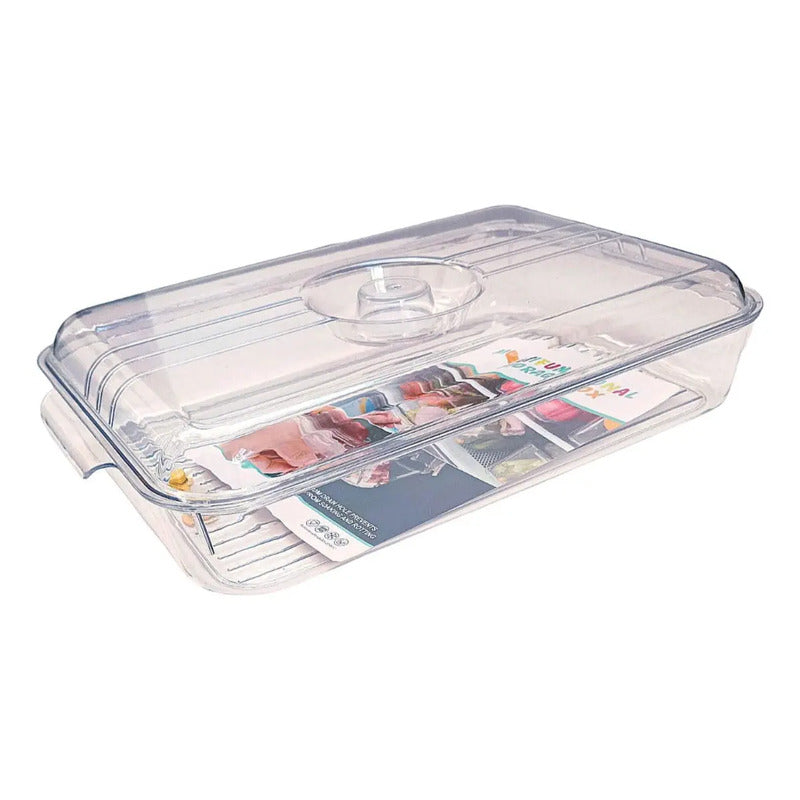 Organizador Bandeja De Acrilico Para Refrigerador Multiusos Transparente Acrilica