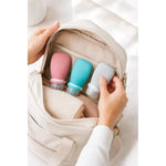 3 Botellas De Viaje Silicona Mini Dispensadores Vacío