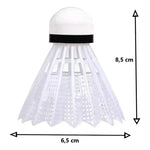 Set De 3 Plumillas Plásticas De  Bádminton Futbol Blanca