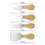 Tabla Picoteo Madera Coctel + Utensilio De Cortar Queso 35cm Redondo Beige