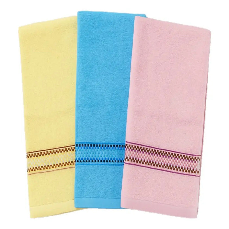Juego De Toallas Baño 3 Piezas Para Cocina Y Spa Variados
