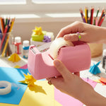 Porta Scotch Dispensador Cinta Adhesiva Para Escritorio Rosa