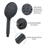 X2 Cabezal De Ducha Grande, Ajustable. Ducha De Mano Mate Negro Mate