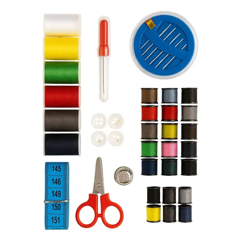 Kit De Agujas Hilos Cinta Accesorios Para Costura 28 Piezas