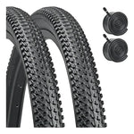 Pack Neumáticos Y Cámaras Para Bicicleta De Aro 26 X 2.125 Negro