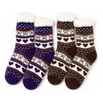 Pack 2 Par Calcetines Chiporro Mujer Térmicos Antideslizante Varios Lazos Y Corazones 37-41