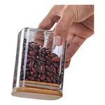 X3 Frasco Hermetico Contenedor 800ml Tapa Bambu Para Especie Transparente