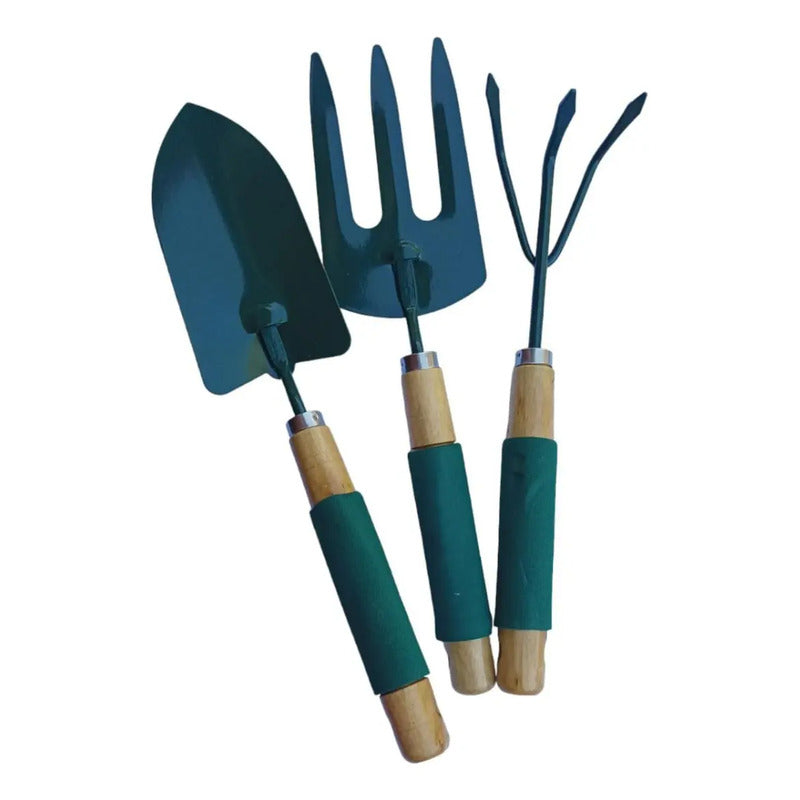 Set Herramientas Jardineria Pala Rastrillo Tridente
