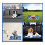 Manta Refrescante De Gel Frio Para Mascotas Talla Md 50x65cm Azul Alfombra Refrescante