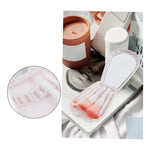 Set 5 Brochas Maquillaje  Cajita Estuche En Forma De Ostra