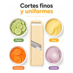 Cortador De Verduras Mandolina Manual Rebanador Acero Crema