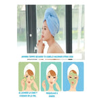 Toalla Para Pelo Turbante Microfibra Secar Cabello Color X3