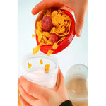 X2 Vaso Para Yogurt Frutas Y Cereales Con Cuchara 500ml Variados