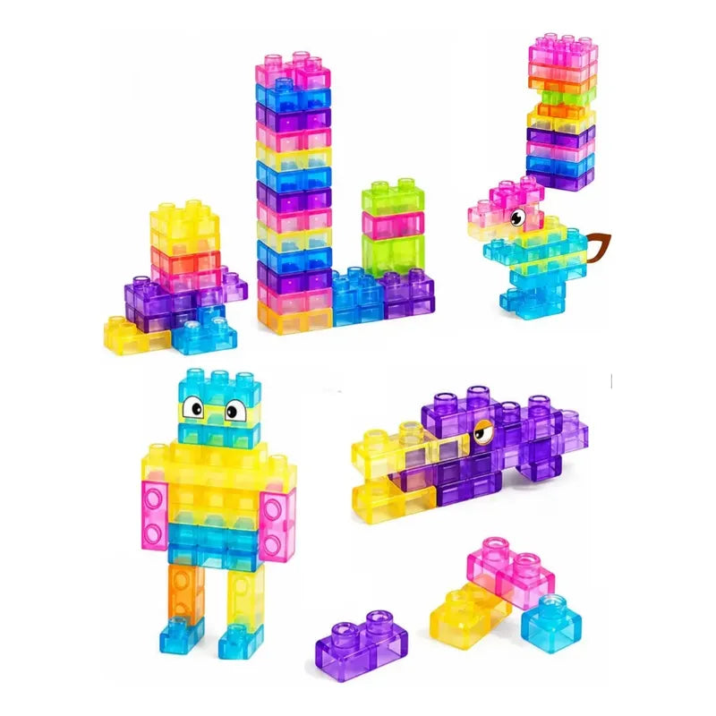 Bloques De Goma Magico De Construcción Sensorial 40 Piezas 40 Legos De Goma
