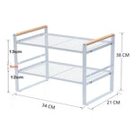Organizador De Gabinetes De Cocina Estante Escurridor Doble