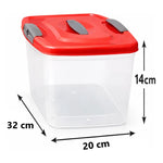 Caja Plastica Organizadora 6 Litros Transparente Tapa Wenco