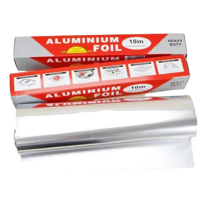 Papel Aluminio Foil Para Cocina Horno Caja Rollo De 10 Mts