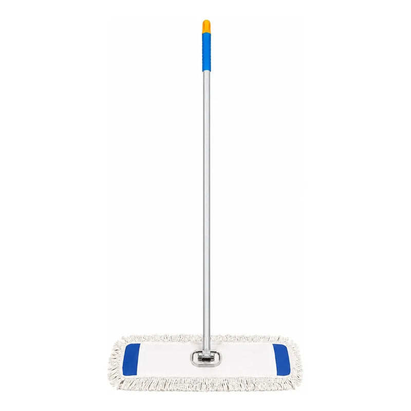 Mopa Algodón 60 Cm Con Mango + Repuesto Eficiencia Absorción Blanca