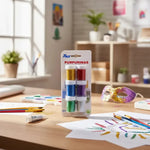 Set 6 Frascos Purpurinas Escarcha Colores Color Basicos