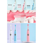 Cepillo De Dientes Electrico Recargable Usb + 2 Repuestos