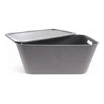 X3 Caja Cesta Organizadora Plastica Con Tapa Apilable 14ltrs