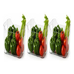 Set 3 Organizador Refrigerador Sin Tapa Contenedor Acrílico Transparente