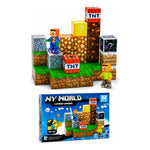 Minecraft Set Cubos Magnéticos Caja Pixel Diseños 32 Piezas 32 Minecraf