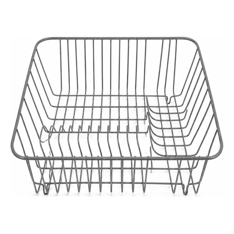 Seca Plato Platera Porta Loza Escurridor Plato Alto Metalico Gris