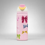 Botella Infantil Termica Boquilla Antigoteo Con Agarre 950ml Rosa Lazos