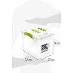X5 Caja Organizadora 6 Litros Transparente Plastica Con Tapa