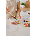 Pack 2 Contenedor Hermetico Plastico De Alimentos 3,5 Litros Transparente
