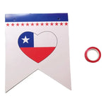 Adorno Guirnaldas 7 Banderines Fiestas Patrias Decoración