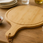 Tabla Para Picar Pizza De Bambu Con Mango Pizzera 45x32cm