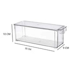 X2 Caja Organizadora Refrigerador Con Tapa Y Mango Grande Blanco