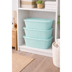 X3 Caja Cesta Organizadora Plastica Con Tapa Apilable 14ltrs