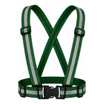 Arnes De Seguridad Reflectante Chaleco Ajustable Adulto Vial Ajustable Verde Oscuro