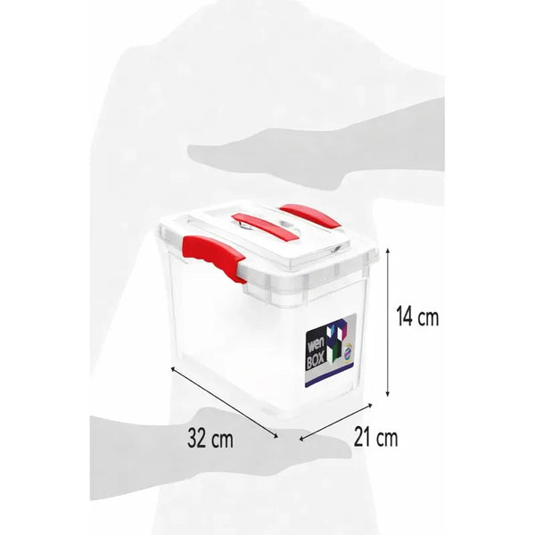 X2 Cajas Organizadora 6 Litros Transparente Con Tapa Platica