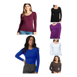 Pack 24 Camisa Polera De Mujer Manga Larga Fibra De Bambú