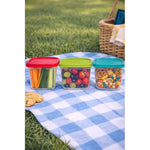 Set 3 Taper Hermetico Contenedores Rectangular Alimento 2.1l Hombre/niño
