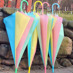Paraguas De Niñas Paraguas Infantiles Lluvia 90cm Sombrilla Color Celeste Diseño De La Tela Colores