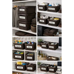 X3caja Organizadora Canasto Plastico Rattan Con Tapa 23x31cm