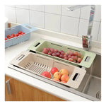 Escurridor Ajustable De Fregadero Lavado Frutas Vegetales