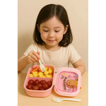 Lonchera Taper Hérmetico  + Cubiertos Infantil Capibara